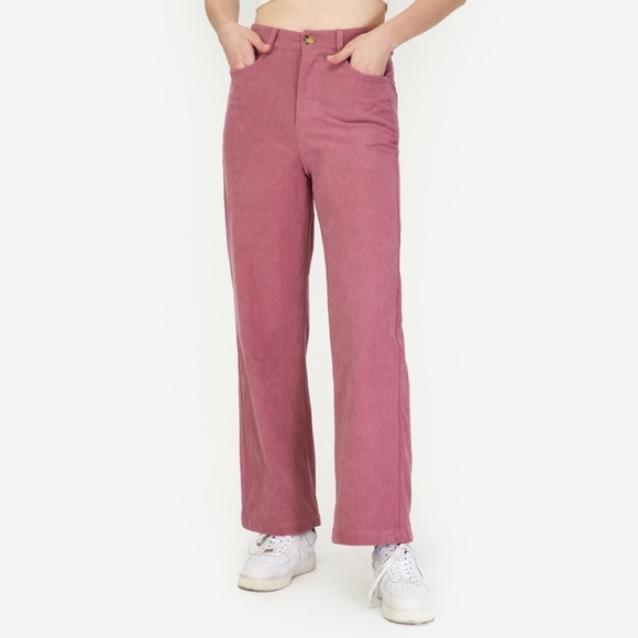 👖 CIDER Soft Pink Corduroy Straight Leg Pants, 90s Fashion, Size XL - Picture 8 of 13